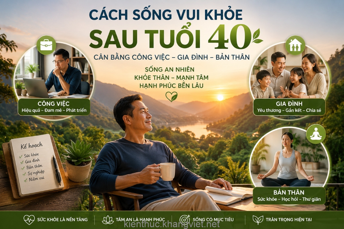 Cach song vui khoe sau tuoi
